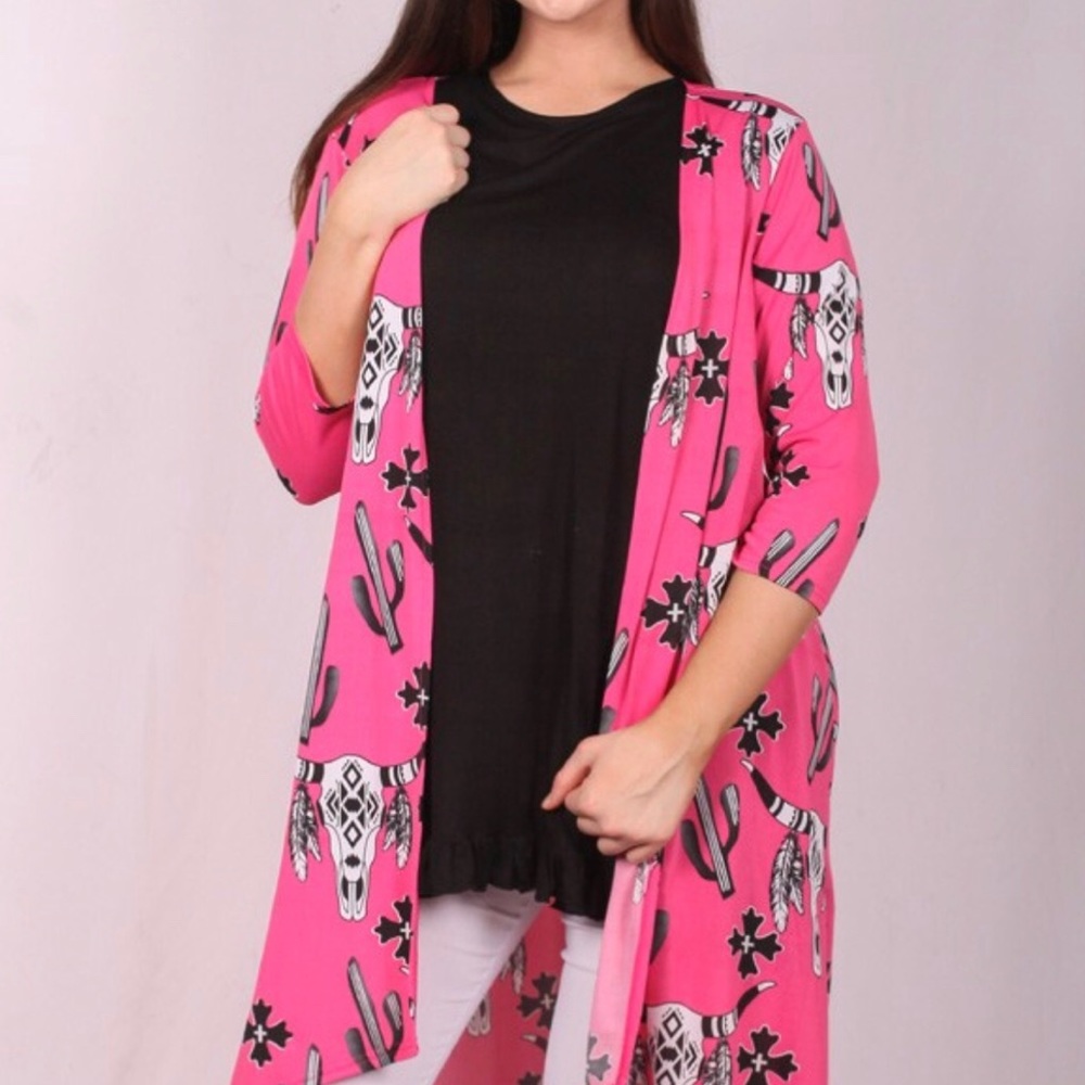 NWT Southern Stitch Cactus & Bull Head Cardigan - Picture 1 of 5